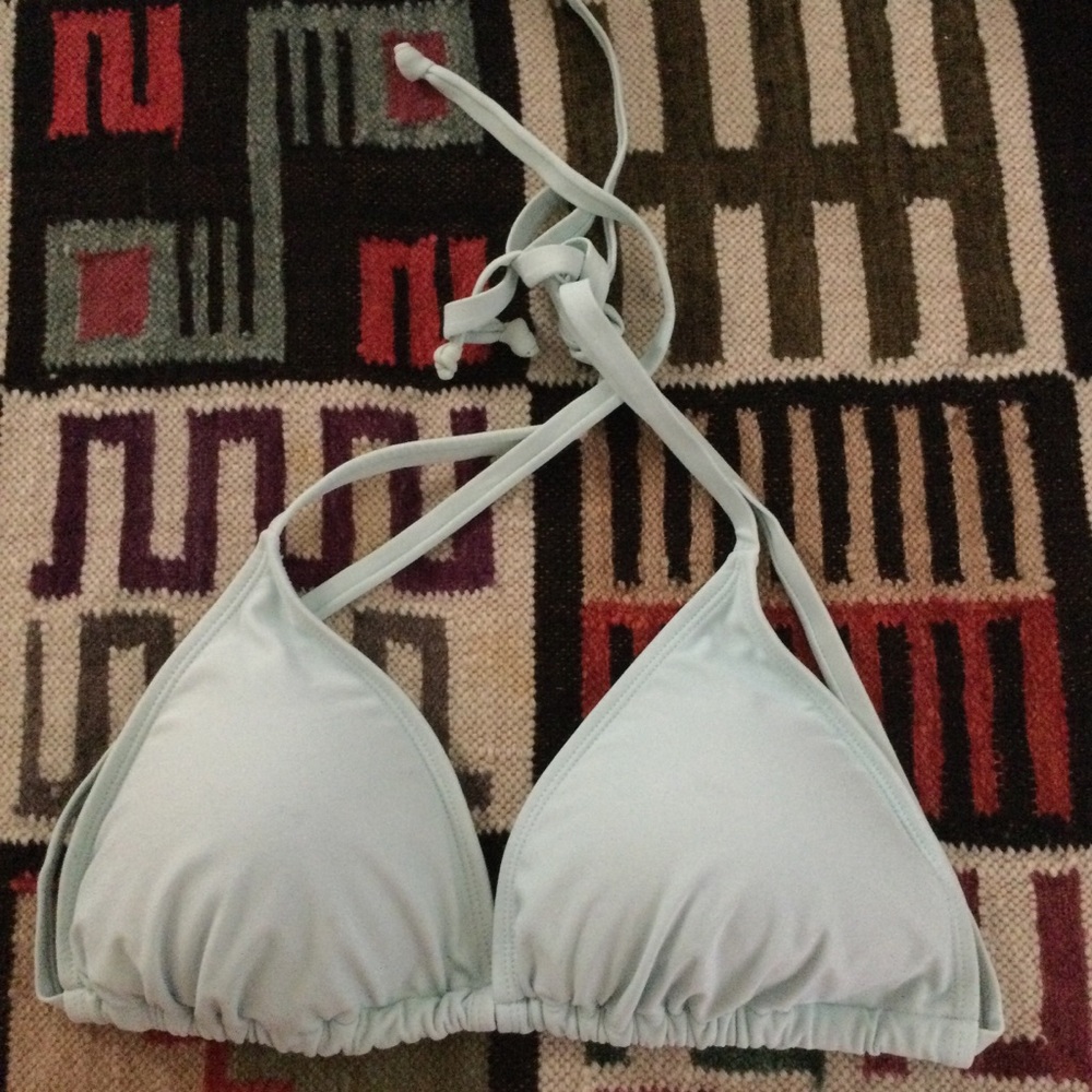 Women's Triangle Bikini Top - Light Blue